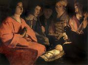 Georges de La Tour The adoracion of the shepherds oil on canvas